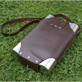 Bình tông inox đựng nước, đựng rượu tặng kèm bao da