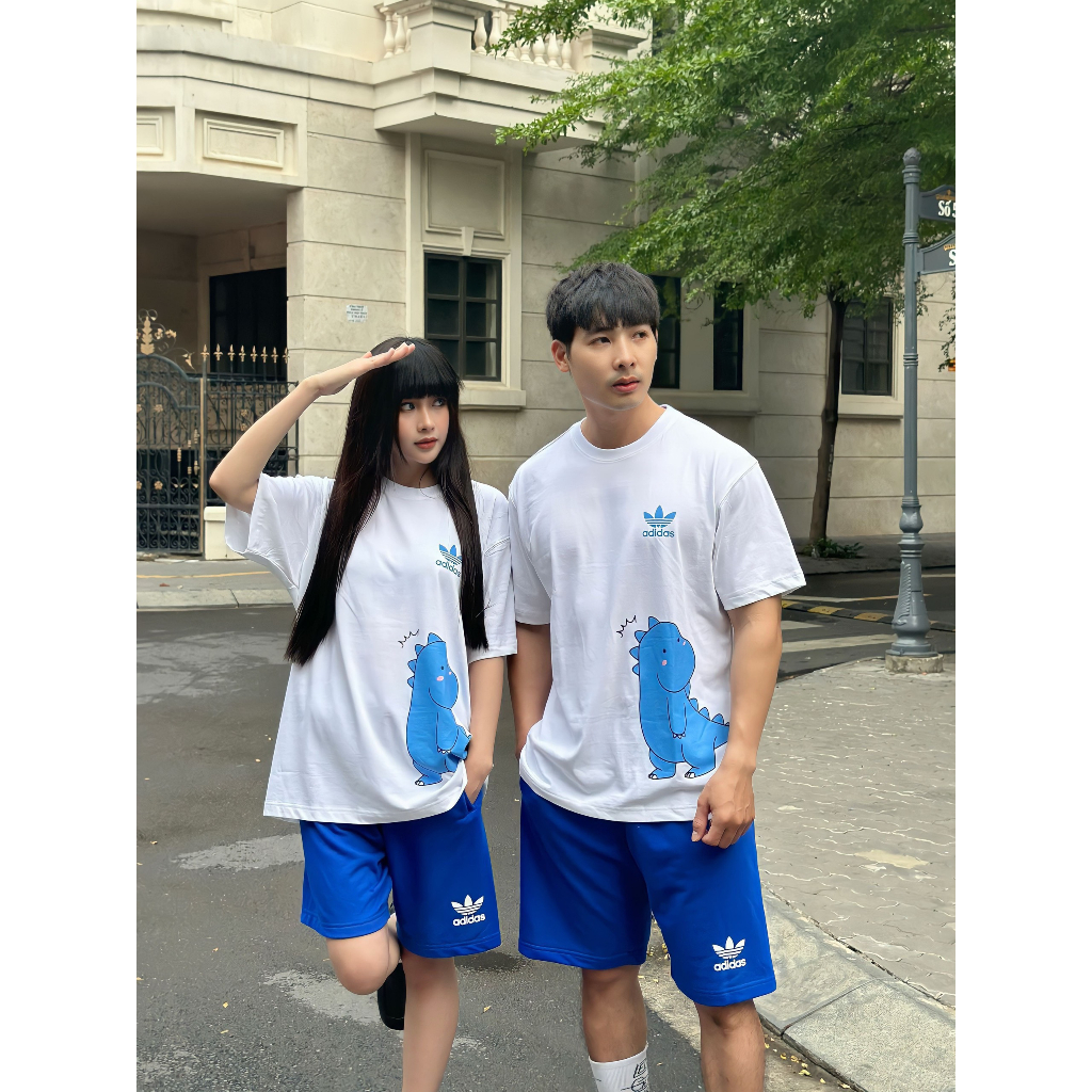 Áo phông D.A.S, áo thun unisex họa tiết khủng long Made in KOREA Full tag code xuất xịn HaiHaVNXK A3069