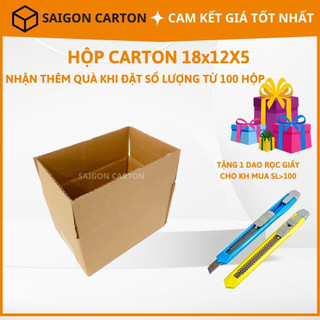 Hộp carton đóng gói hàng cho shop  size 18X12X5 cm - sản xuất bởi SÀI GÒN CARTON