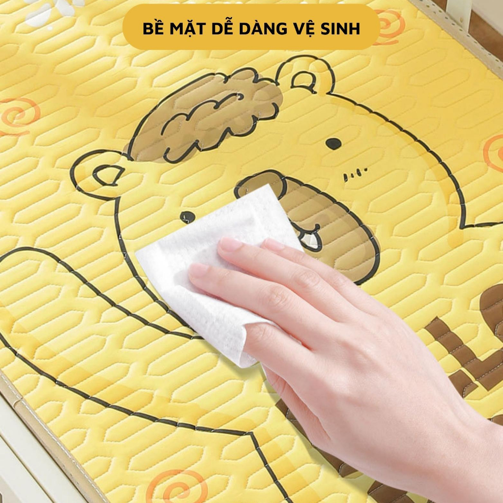 Chiếu Điều Hòa Cao Su Non 5D Thoáng Mát Cho Bé Từ Sơ Sinh Tặng Kèm Gối