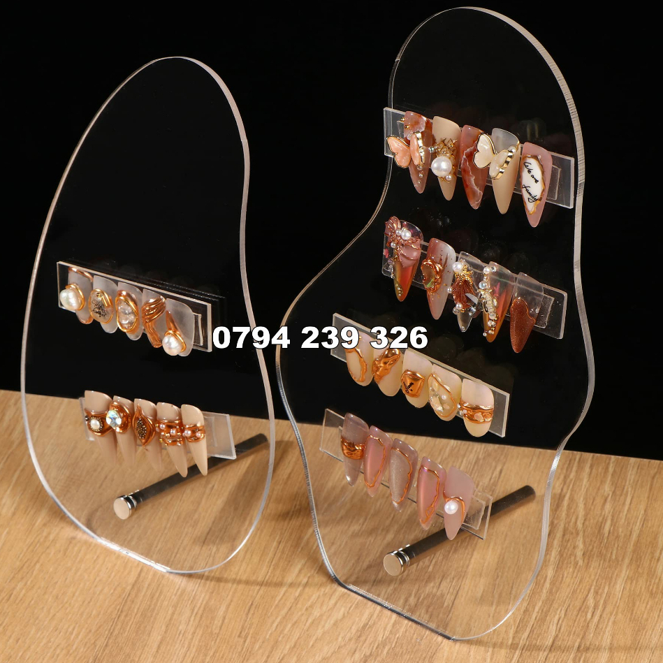 Bảng mica acrylic trưng bày mẫu móng, bảng trưng bày mẫu nail
