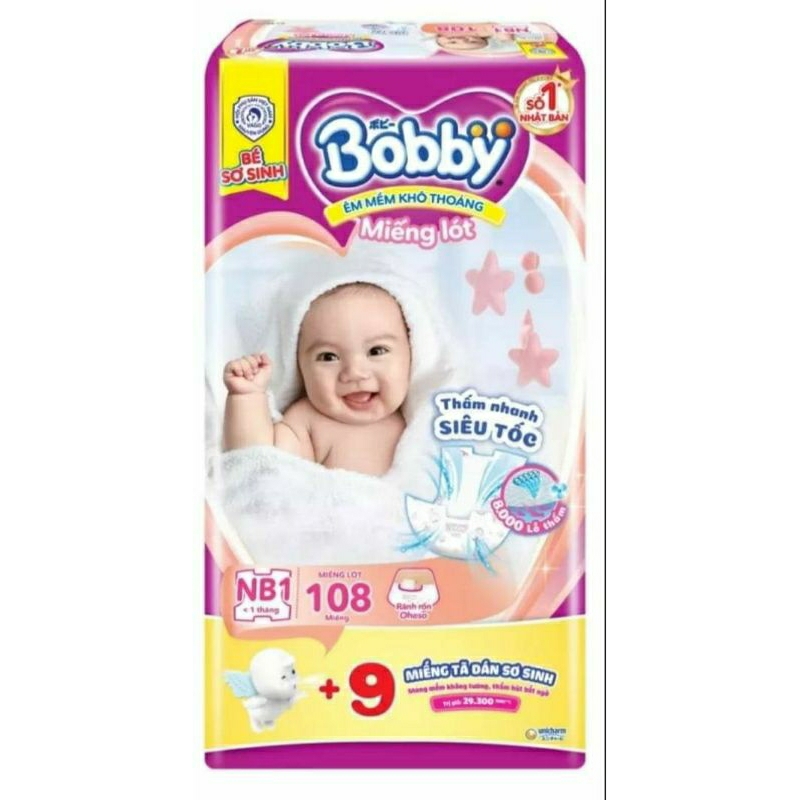 MIẾNG LÓT BOBBY NB1 64/108 CỘNG MIẾNG .