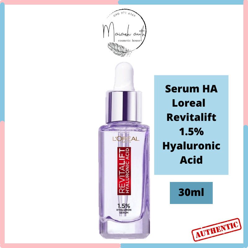 Serum L'oreal Revitalift Pure Hyaluronic Acid 1.5%  siêu cấp ẩm & giảm nếp nhăn 30ml