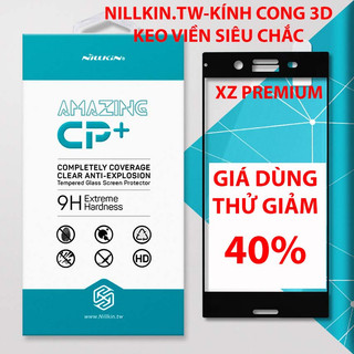 Kính cường lực Xperia XZ Premium hiệu Nillkin.tw kính cong 3D keo viền siêu chắc