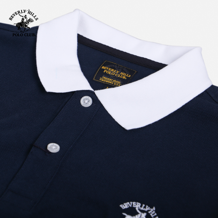 Beverly Hills Polo Club - Áo polo Ngắn tay Nam Regular Fit NAVY NVM- BHPC PMRSS23TL048