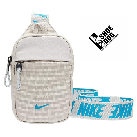 Túi đeo chéo Nike màu trắng kem và xanh thể thao