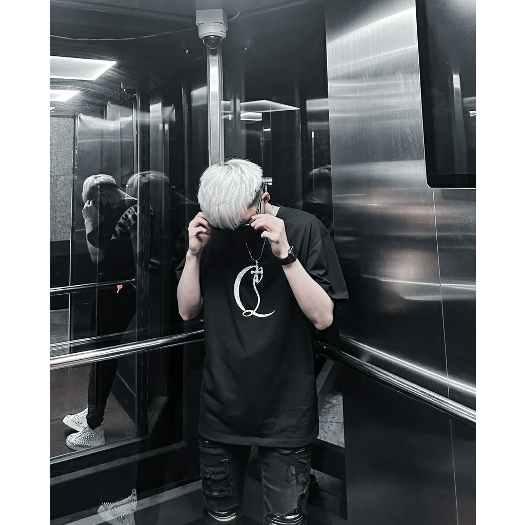 Áo thun LC phối in kim tuyến ngang tay chất liệu cotton siêu đẹp, Áo Phông Unisex Nam Nữ