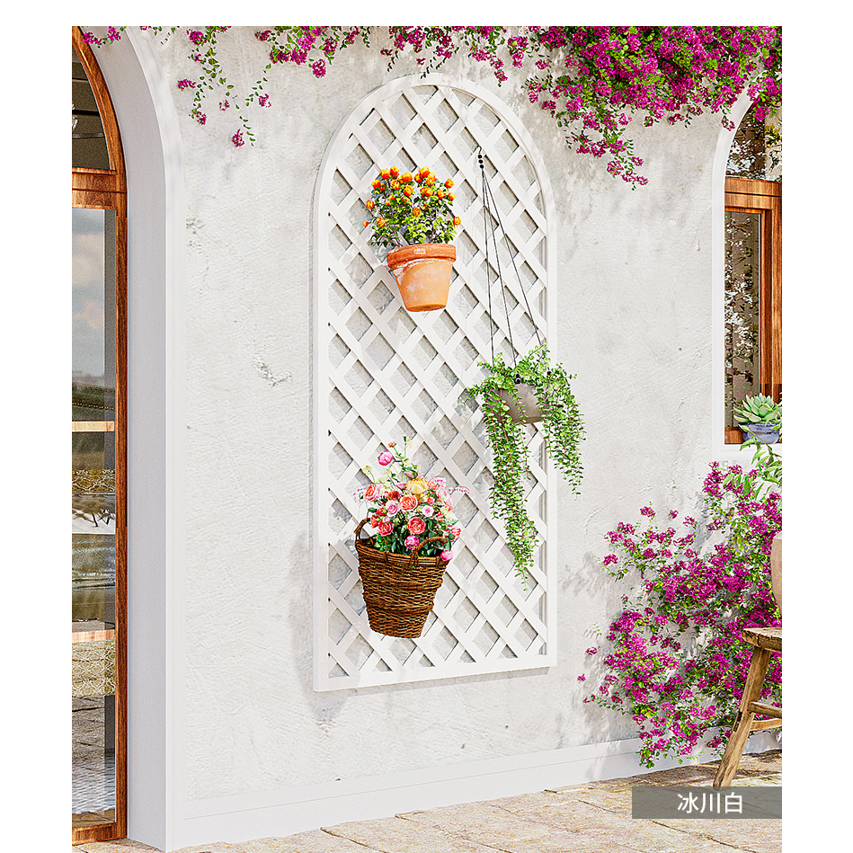 Kệ cây cảnh ngoài trời làm hàng rào sân vườn, mẫu hàng rào sân vườn trang trí quán cafe hottrend gỗ nhựa 2023