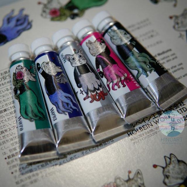 Tuýp màu nước 5ml Holbein x Higuchi - Vỏ hình Mèo ngoại xâm