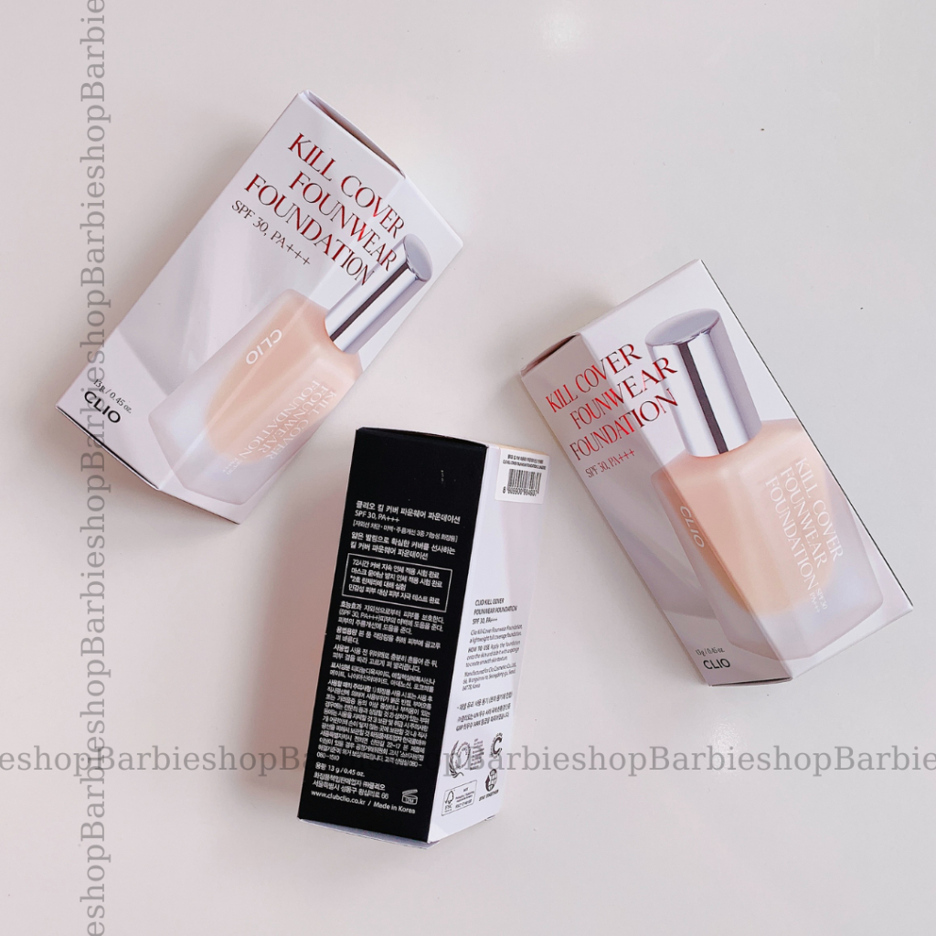 Kem Nền Che Khuyết Điểm Clio Kill Cover Founwear Foundation SPF30 13g - 38g