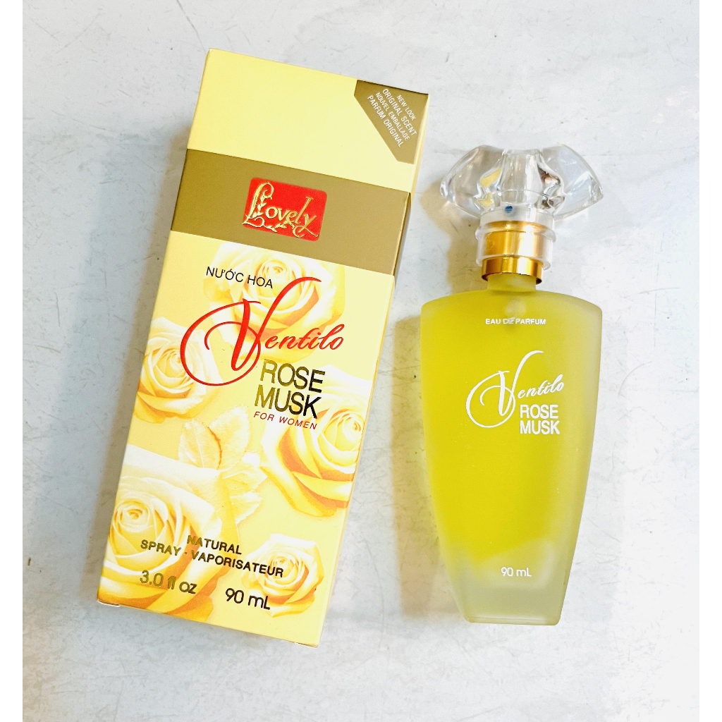 Nước hoa nữ Ventilo Rose Musk 90ml - Dạng xịt - Có lựa chọn