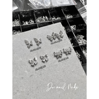 Charm bướm nơ đá phụ kiện cao cấp , charm đính móng , phụ kiện đính móng , bướm đá đính móng cao cấp