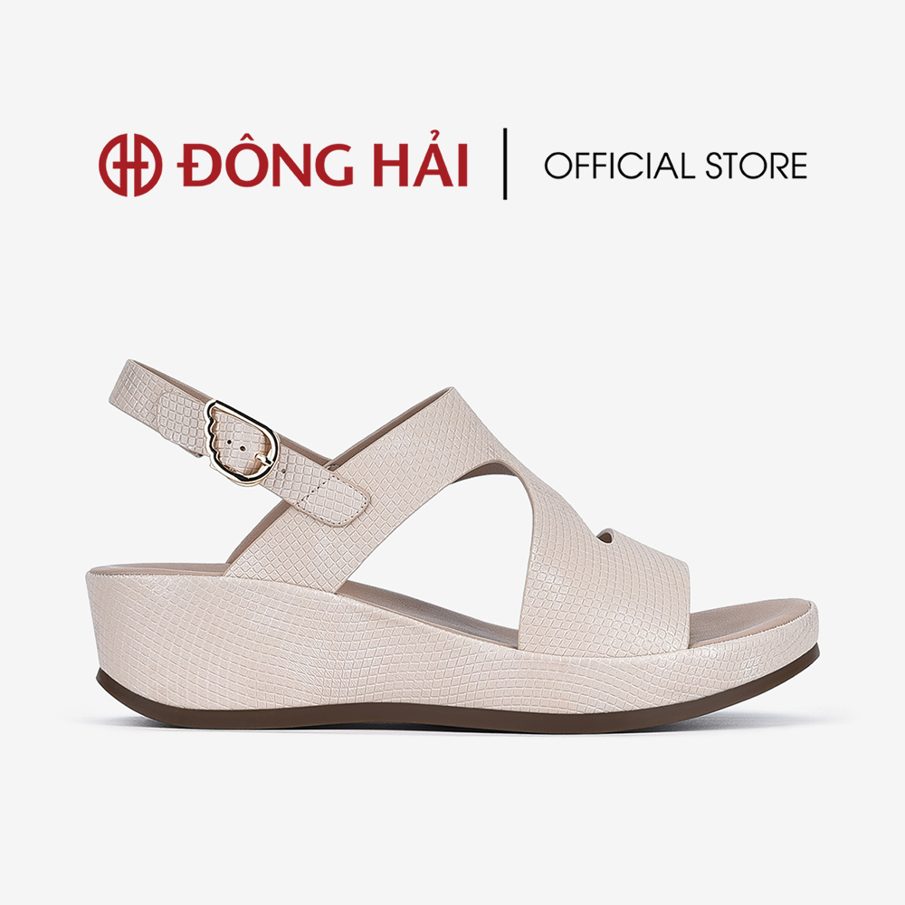 Giày Sandals Nữ Zucia Đế Xuồng Quai Ngang Khóa Gài 5cm - SRX60