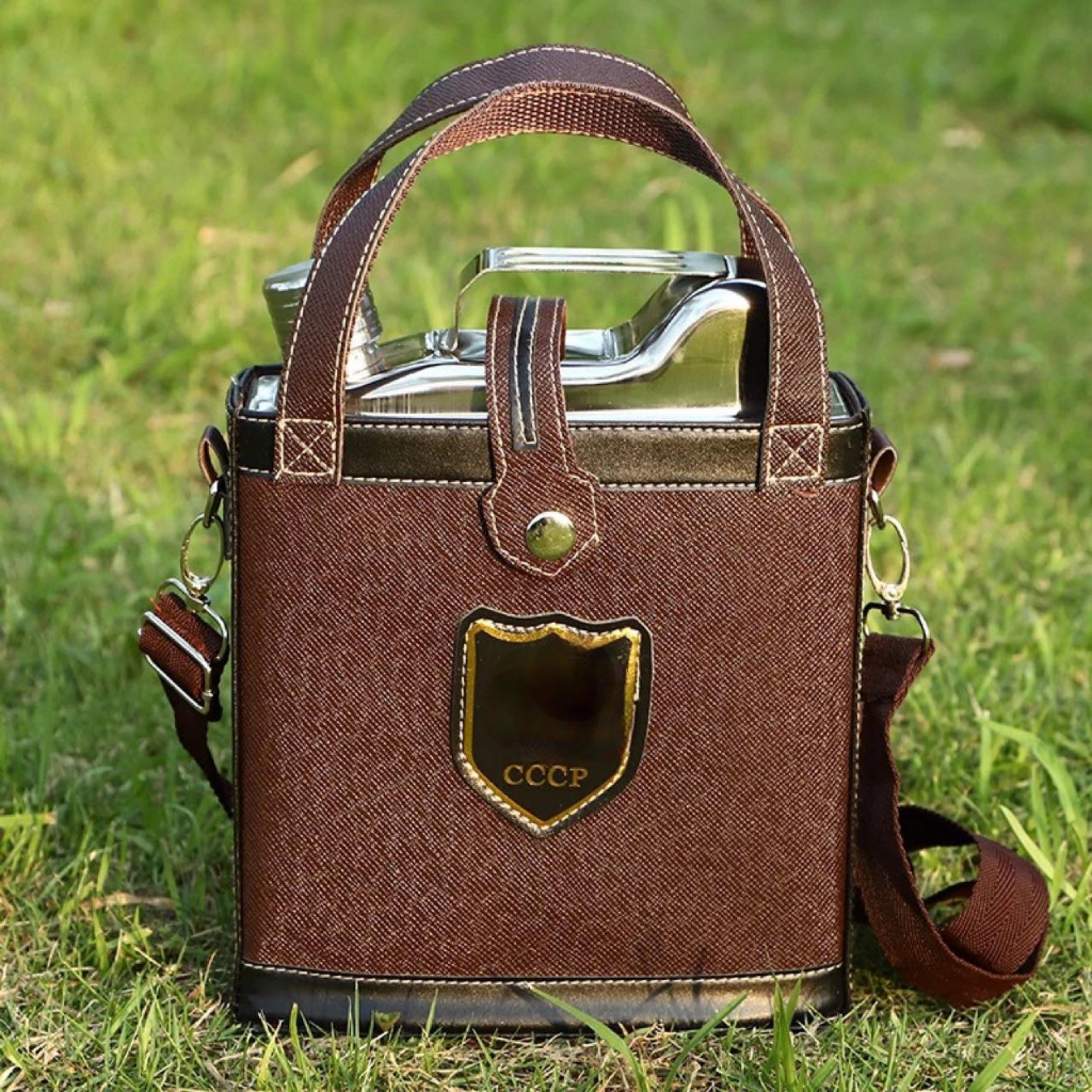 Bình đựng rượu inox 304 dung tích 5.4 Lít dáng can cao cấp 2023, dày dặn inox sáng bóng