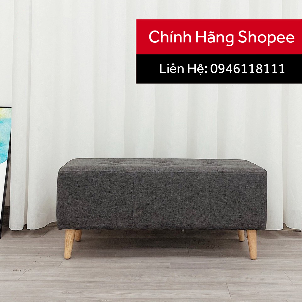 Ghế Sofa Giá Tốt, Ghế Đôn Bàn Trang Điểm MÀU XÁM 60x30x35CM  - Bọc Mút Dày Dặn - HOÀN TIỀN 100% NẾU KHÁCH KHÔNG HÀI LÒNG | BigBuy360 - bigbuy360.vn