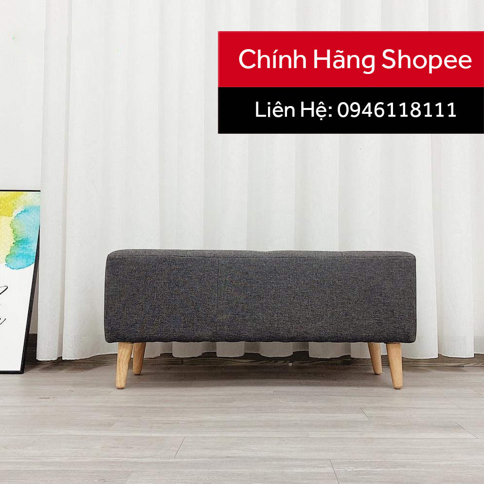 Ghế Sofa Giá Tốt, Ghế Đôn Bàn Trang Điểm MÀU XÁM 60x30x35CM  - Bọc Mút Dày Dặn - HOÀN TIỀN 100% NẾU KHÁCH KHÔNG HÀI LÒNG | BigBuy360 - bigbuy360.vn
