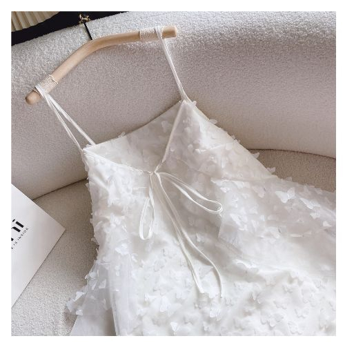 Đầm BabyDoll Thiết Kế 2 Dây, Váy Maxi Tiểu Thư Đi Biển Chất Ren Bướm Thiết Kế Đi Chơi Đi Tiệc Siêu Sang Chảnh