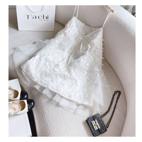 Đầm BabyDoll Thiết Kế 2 Dây, Váy Maxi Tiểu Thư Đi Biển Chất Ren Bướm Thiết Kế Đi Chơi Đi Tiệc Siêu Sang Chảnh