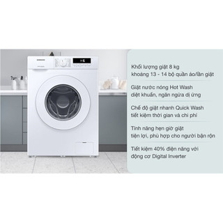 Máy giặt Samsung cửa trước Digital Inverter 8kg - Miễn phí công lắp đặt - K25