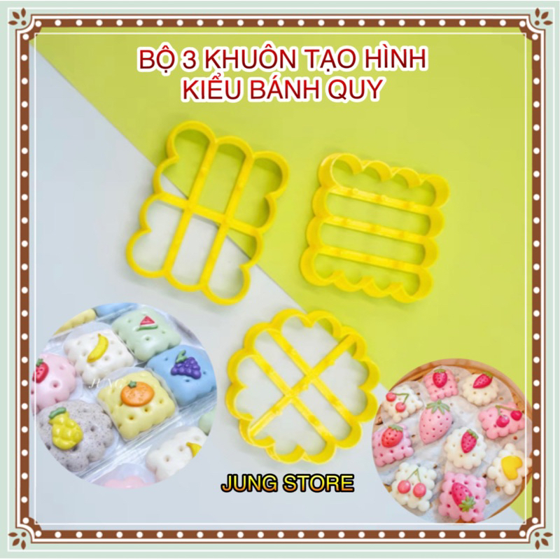 Khuôn làm bánh tạo hình bánh bao, bánh quy, cookie nhiều mẫu
