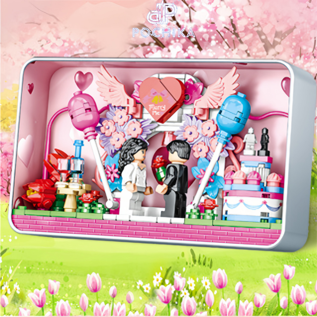 Mô hình lắp ghép Nhà búp bê trong hộp thiếc - Đồ chơi lắp ráp 3D mini, món quà tặng ý nghĩa