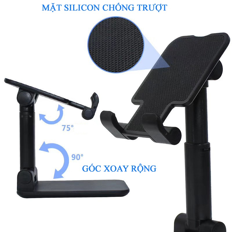 Giá Đỡ Điện, Thoại Máy Tính Bảng Gấp Gọn, Livestream, Học online,Để Bàn Quay Phim Ghi Hình Đa Năng