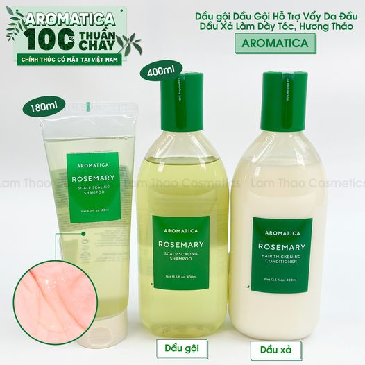 Dầu Gội Hỗ Trợ Phục Hồi Tóc Chiết Xuất Hương Thảo Aromatica Rosemary Scalp Scaling Shampoo