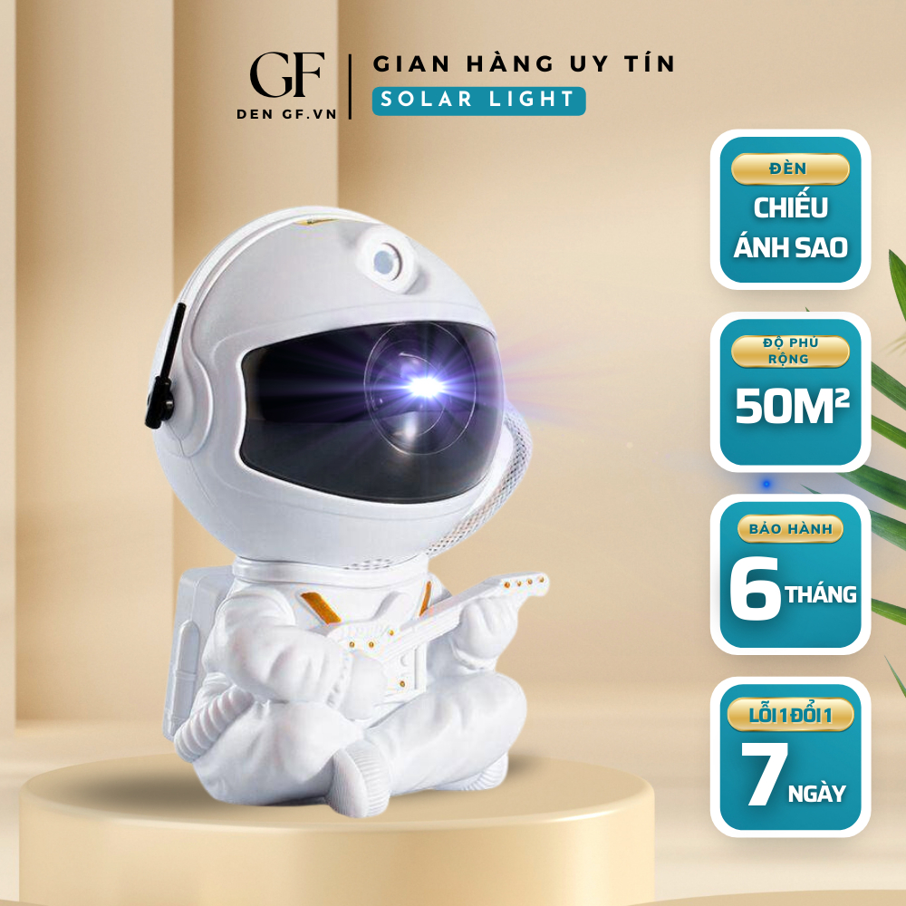 Đèn chiếu sao mô hình phi hành gia đèn chiếu bầu trời sao nhiều màu trang trí Bảo hành 6 tháng