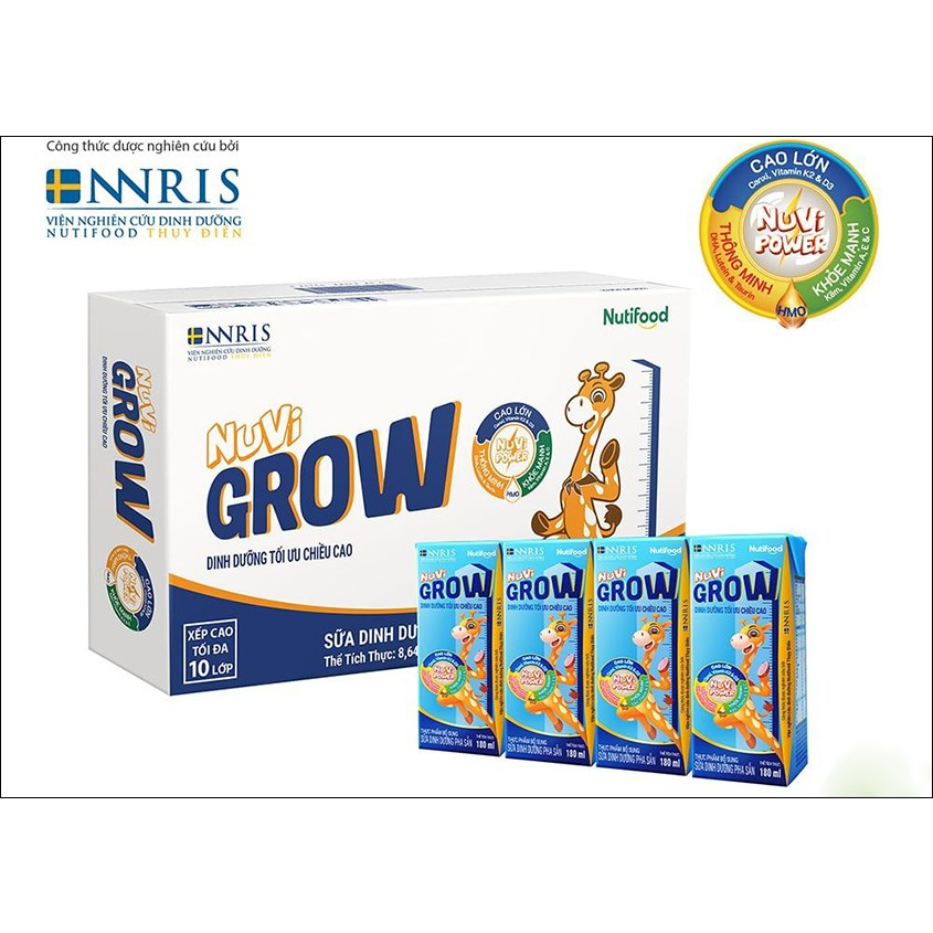 Sữa pha sẵn Nuvi Grow 180ml