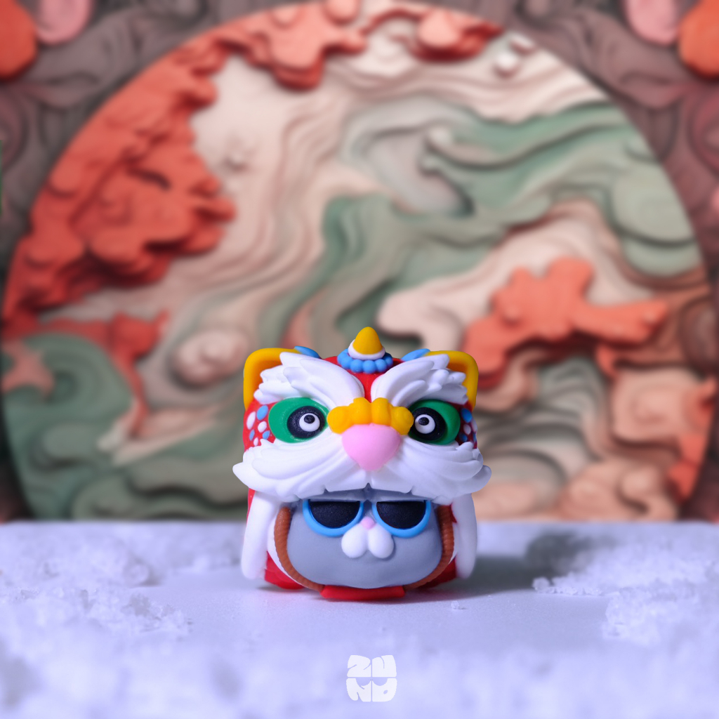 Artisan keycap - Zuno Cat Lion Dance - Nút bàn phím cơ