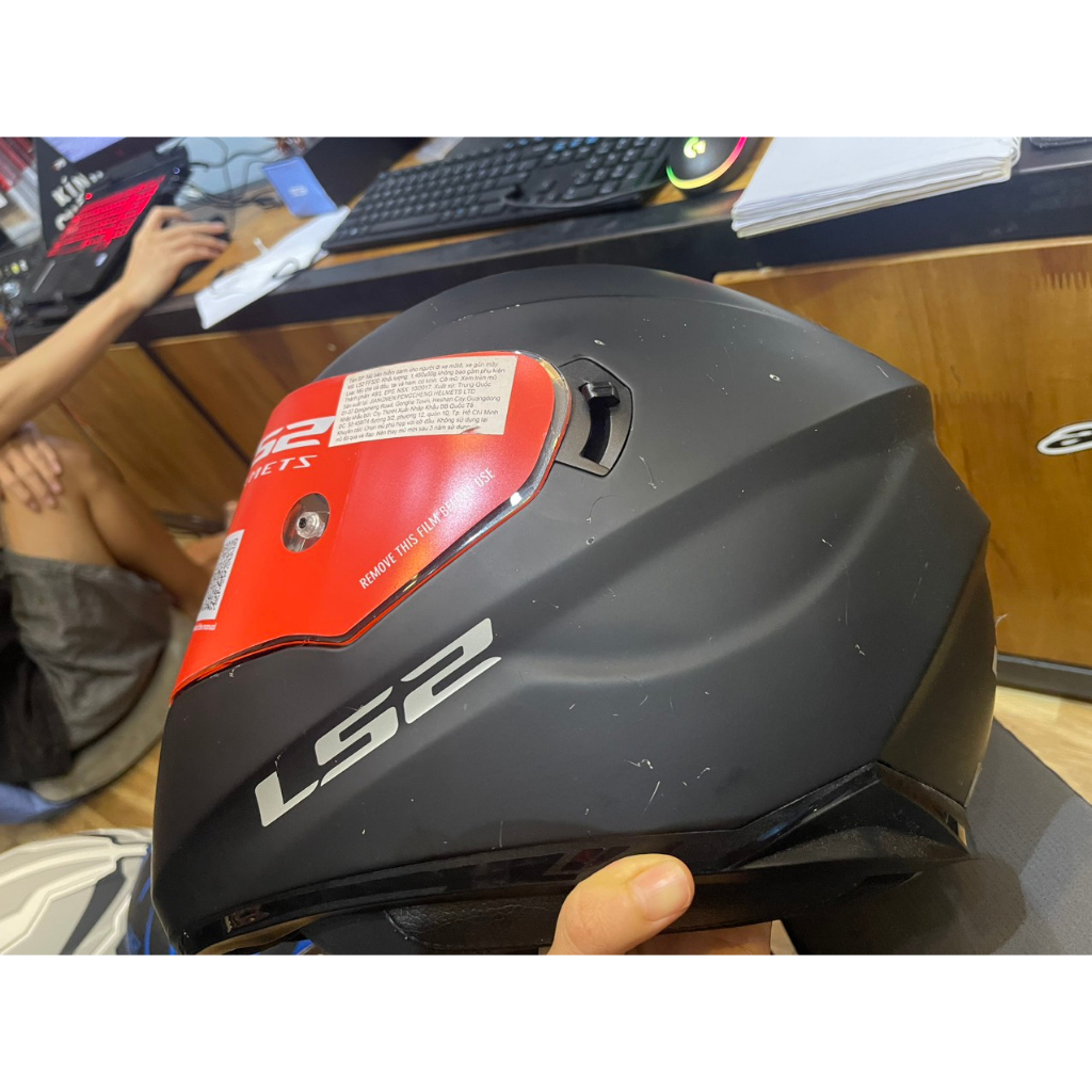 THANH LÝ - MŨ BẢO HIỂM LS2 FF320 STREAM EVO HYPE BLACK WHITE TITANIUM