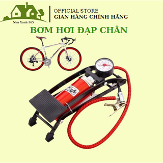 Bơm đạp chân 1 piston dùng cho ô tô - xe máy JC 702A - bơm hơi đạp chân 1 nòng