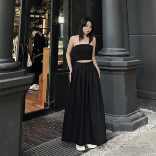 Chân váy xếp li xoè, chân váy xếp ly bồng xoè dài 90cm, phong cách tiểu thư, dễ phối đồ