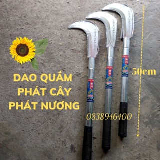 Dao Quắm Liềm phát dài 50cm lưỡi sắc khỏe chặt cây phát cành nương rẫy