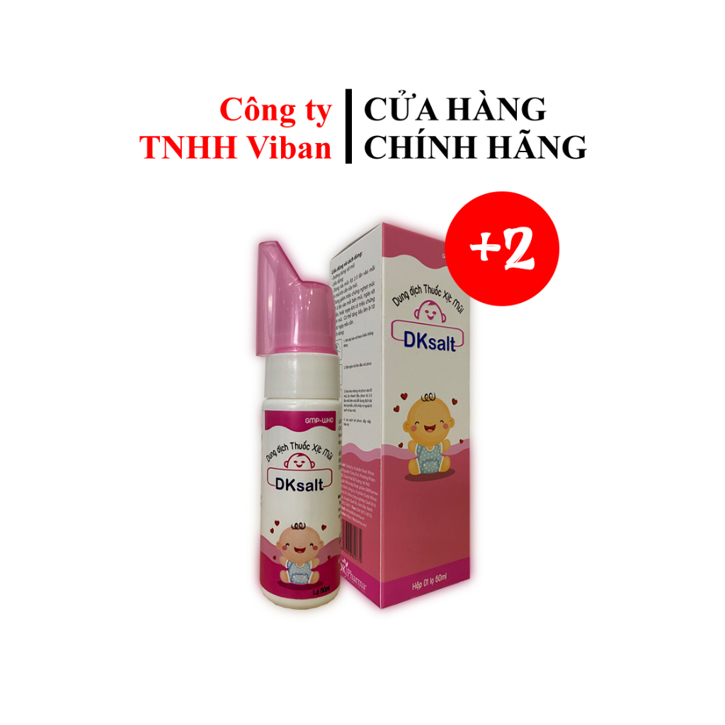 2 Chai Dung Dịch Vệ Sinh Mũi DKSALT BABY - DK Pharma