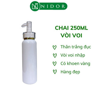 Chai nhựa vòi voi xi vàng 250ml chiết mỹ phẩm