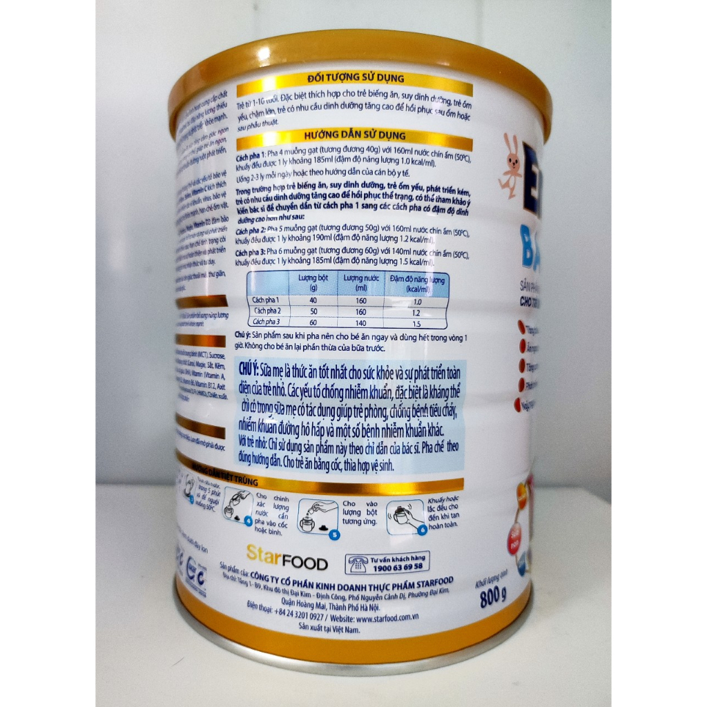 Sữa Endolac gold BA - cho trẻ biếng ăn, suy dinh dưỡng  - date 7/2025