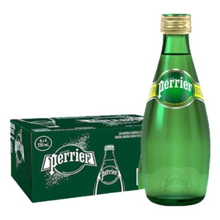 Nước khoáng thiên nhiên chai thủy tinh có ga hiệu Perrier 330ml