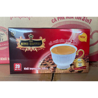 Cà phê hòa tan 3in1 king coffee hộp 20 gói