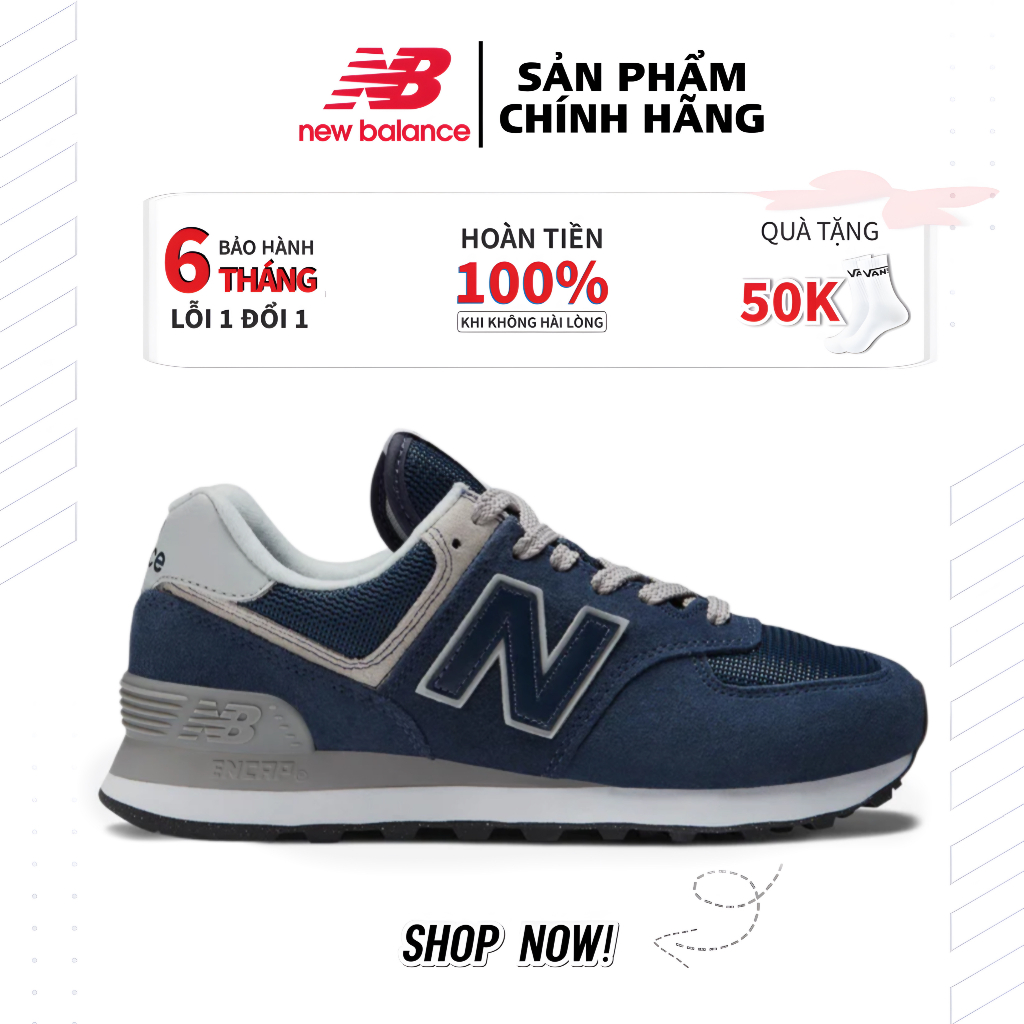 New balance 574 CLASSIC navy giày chính hãng nam&nữ
