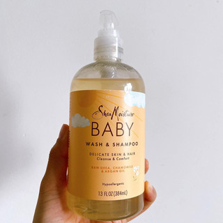 DẦU GỘI - SỮA TẮM cho bé Shea Moisture Raw Shea, Chamomile & Organ Oil 384ml