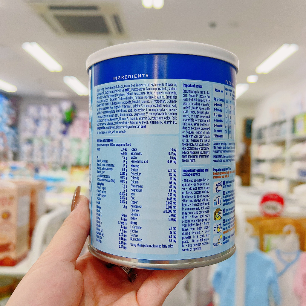 Sữa Aptamil Lactose Free UK 400g dành cho bé bất dung nạp Lactose