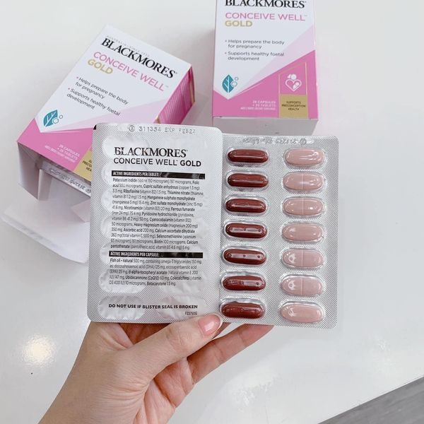 Viên uống Tăng khả năng thụ thai Blackmore Conceive Well Gold, 56 viên