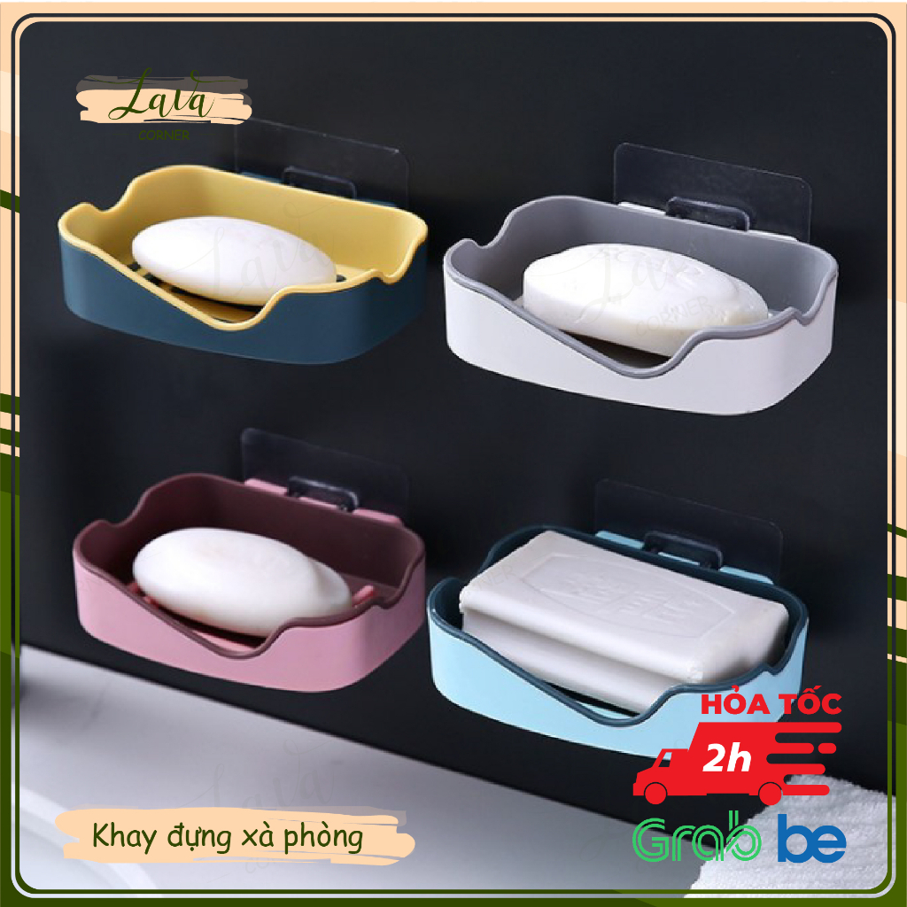 Khay Đựng Xà Phòng Dán Tường 2 Lớp Đa Năng