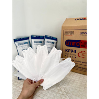 Thùng 300 khẩu trang KF94 UMINO cực dày dặn - chống bụi mịn và thiết kế không đau tai