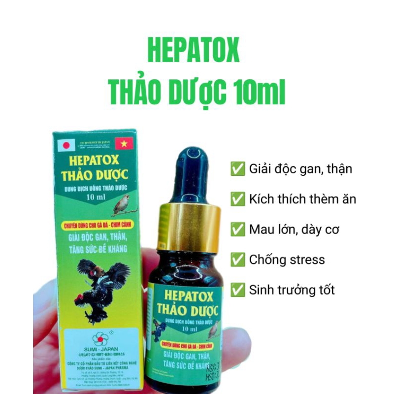 10ml giải độc gan thận Gà,Chim chăm sóc vật nuôi Vitamin & chất bổ sung dinh dưỡng