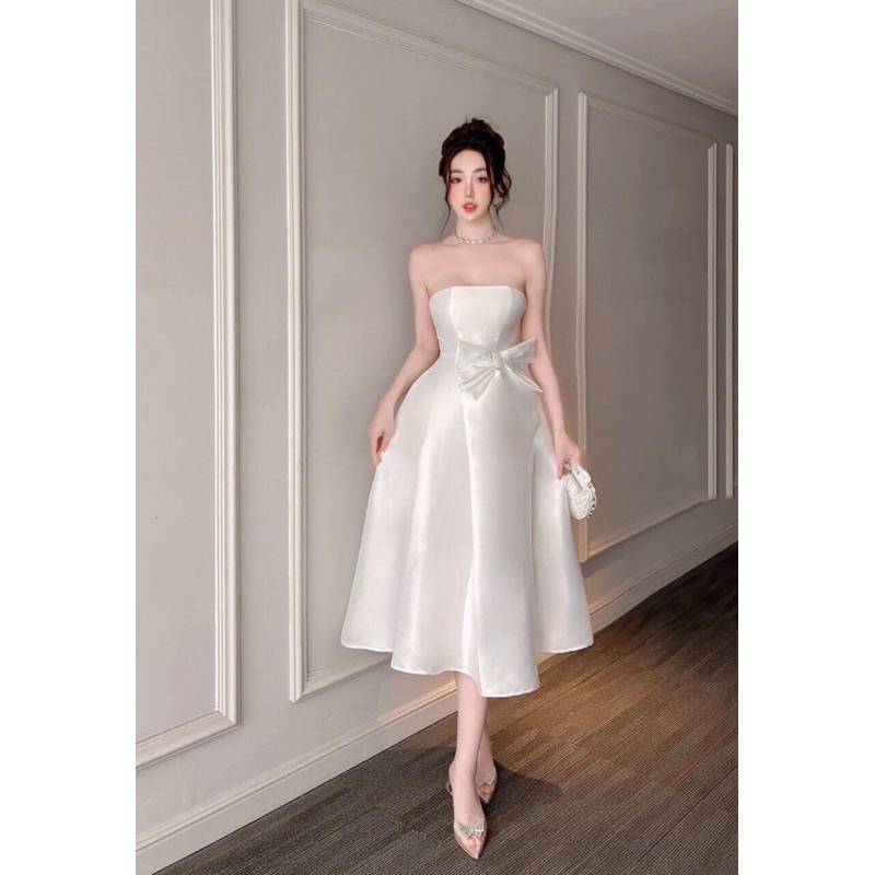 Váy cup ngực tacta nơ eo siêu xinh