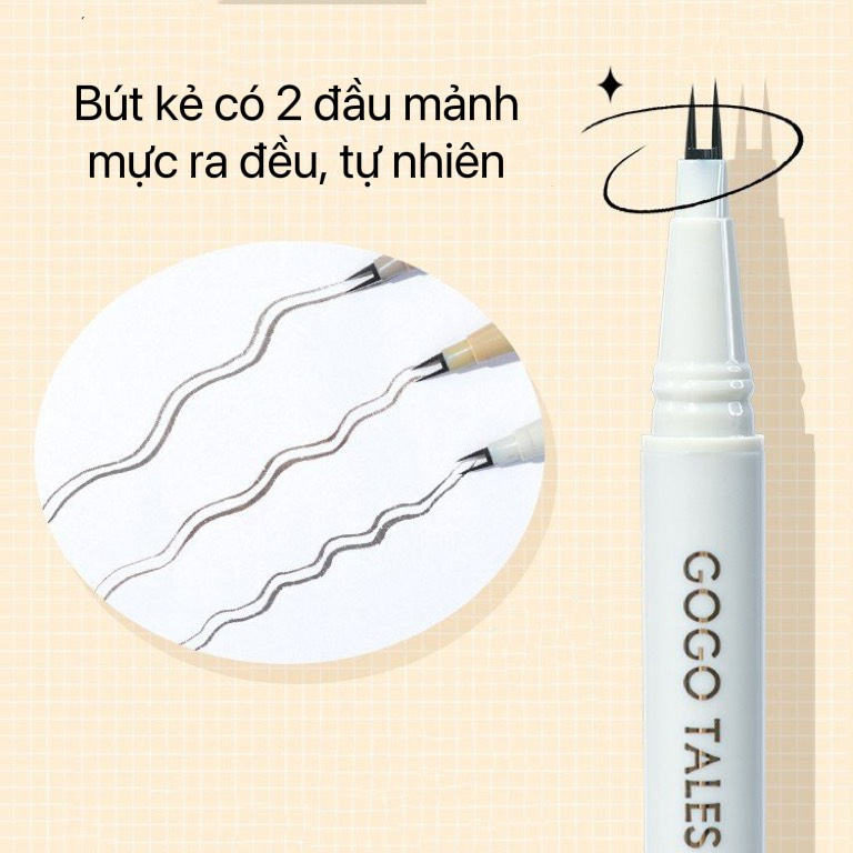 Bút kẻ mi dưới GOGO TALES nét mảnh chống trôi Slim Multi Effect Liquid Pen GT551 kẻ mắt HEYXI Liquid Eyeliner GOGO156