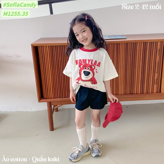 (13kg-40kg) Set bộ Gấu Dâu Sofia Candy M1255
