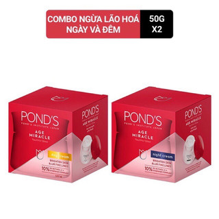 Bộ sản phẩm kem dưỡng da pond's age miracle chống lão hoá ngày và đêm 50g x 2